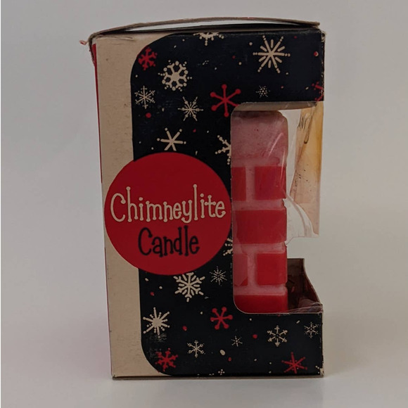 Vintage Mid-Century Christmas Candle, Chimneylite Red Brick Chimney, Kitschy 50s - Picture 6 of 10